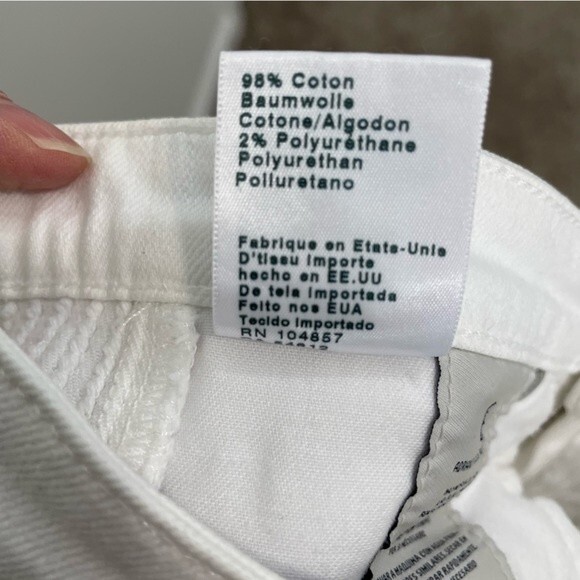 AG Adriano GoldSchmied Prima‎ Ankle Pintucked Jeans White Size 26 - Picture 10 of 10